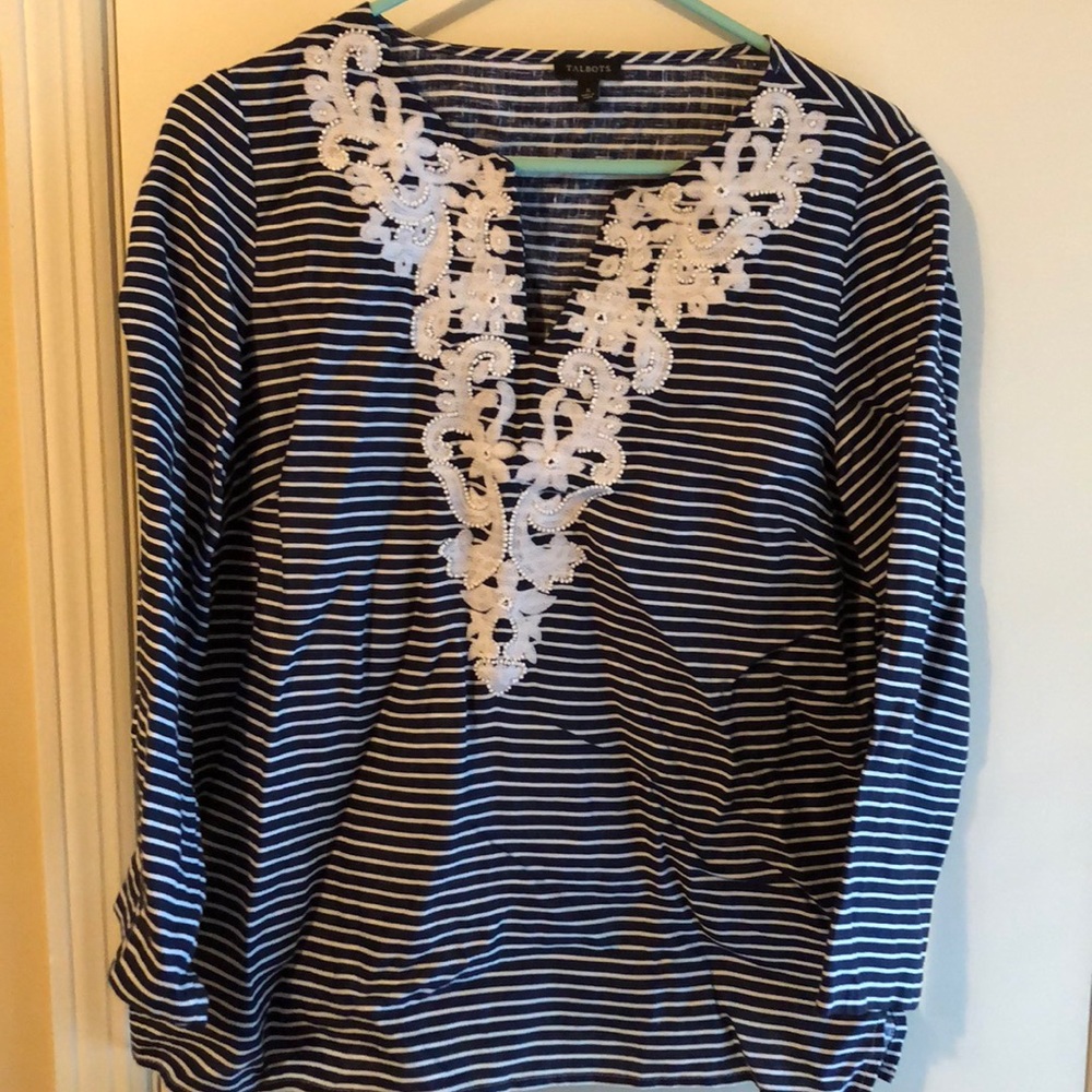 LIKE NEW linen Talbots blouse